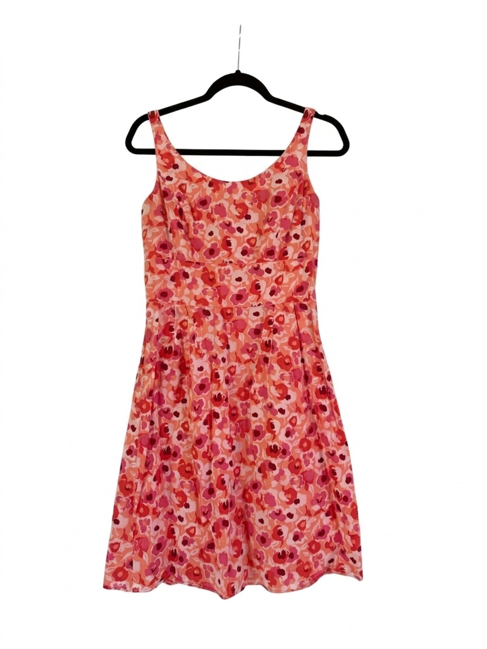 Vintage Ann Taylor Loft Women’s Floral Cotton Dress Y2K 90s Size 4 Wedding Guest